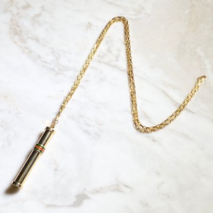 vintage GUCCI gold color metal necklace “perfume bottle”