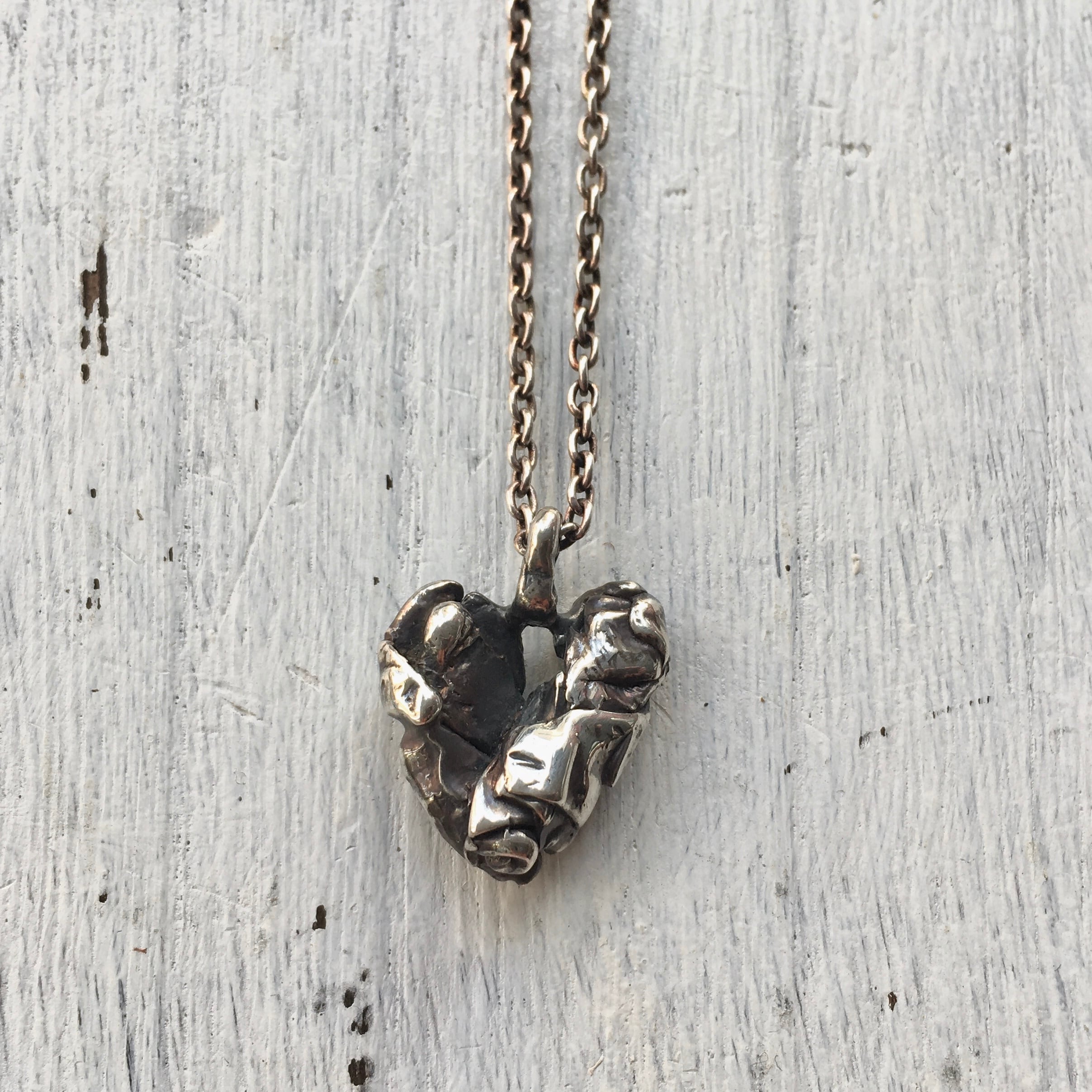 ハートの塊ペンダント」一点物silver925 | theK -onlyone