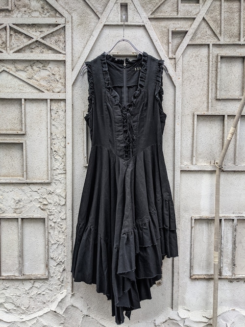 "BLACK PEACE NOW" gothic dress
