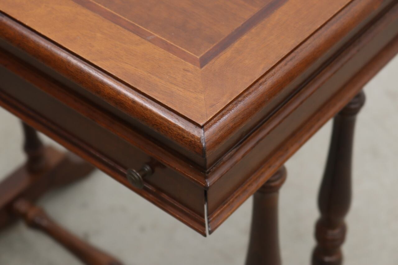 英国 イギリス クラシカル 象嵌 ソーイングテーブル サイドテーブル  