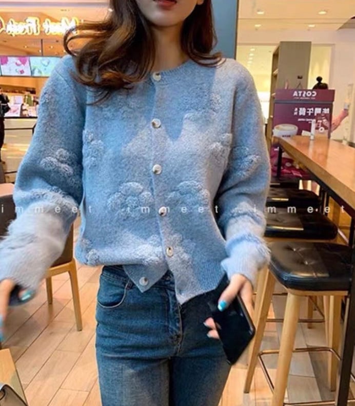 花柄ニットカーディガン | プチプラ韓国ファッション Ne style 72