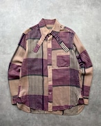13AW Yohji Yamamoto POUR HOMME Multi Check Pattern Wool Frannel Shirt