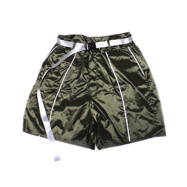 【apexesone】 Futurewitch Nylon  Fabric Low Waist Shorts olive