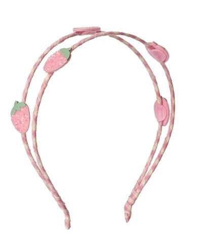 H2522P:Strawberry Fields Double Headband-PINK