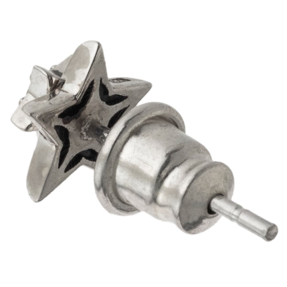 ダブルスターピアス 片耳用 ACE0167 Double star earrings シルバー