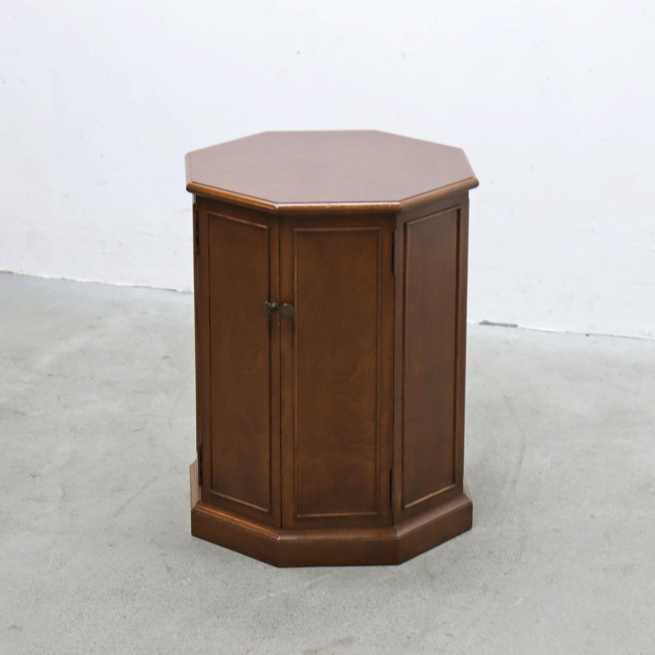 ヴィンテージ オクタゴン 八角 ビーチ材 キャビネット 収納 サイドテーブル ベッドサイド PKT12073