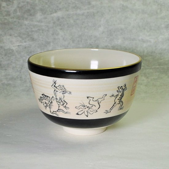 抹茶碗 鳥獣戯画 | 京焼窯元 橋本城岳