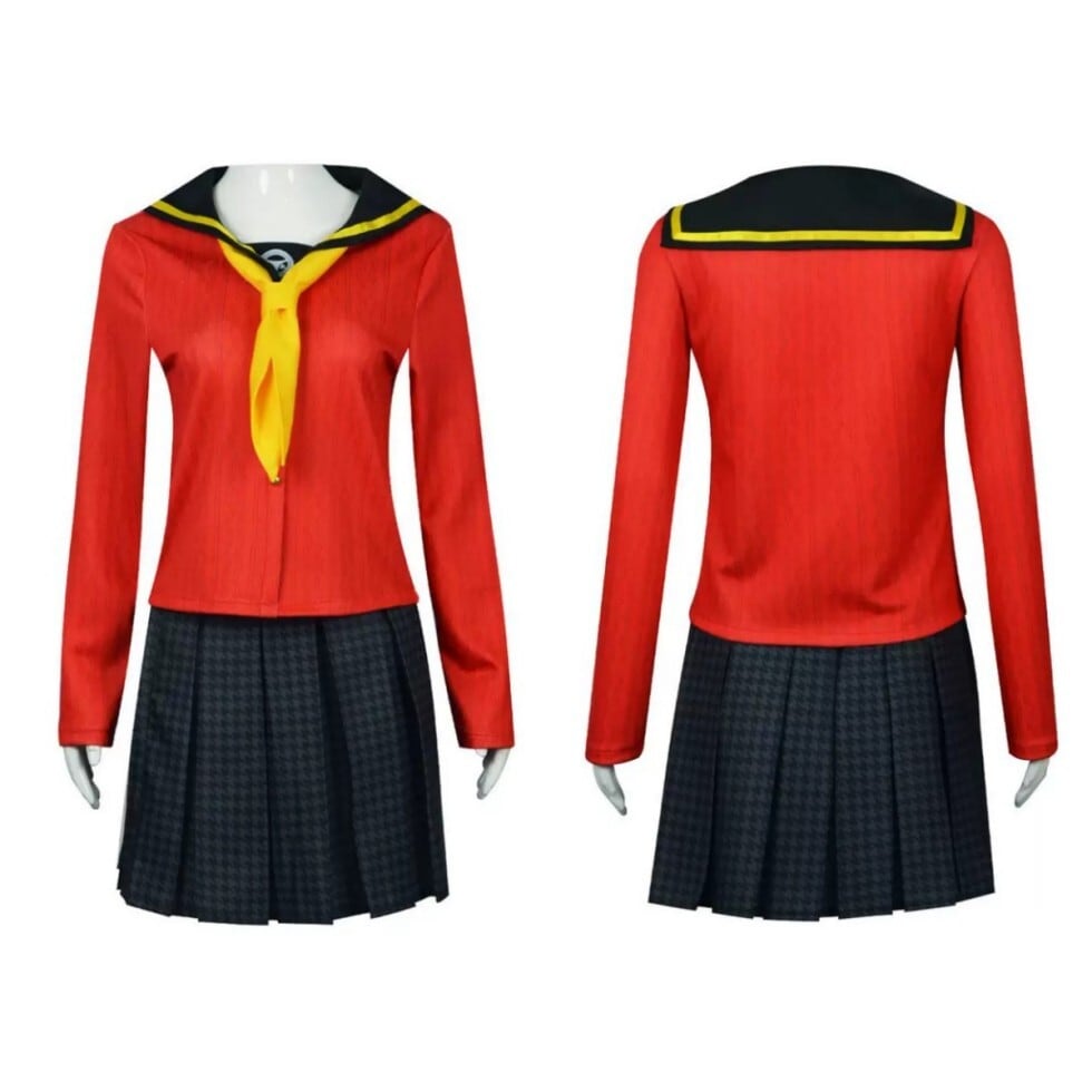 K2574 ペルソナ4 天城雪子風 女子制服+ウイッグ+眼鏡 コスプレ衣装