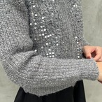 スパンコールジップカーディガン［40007］