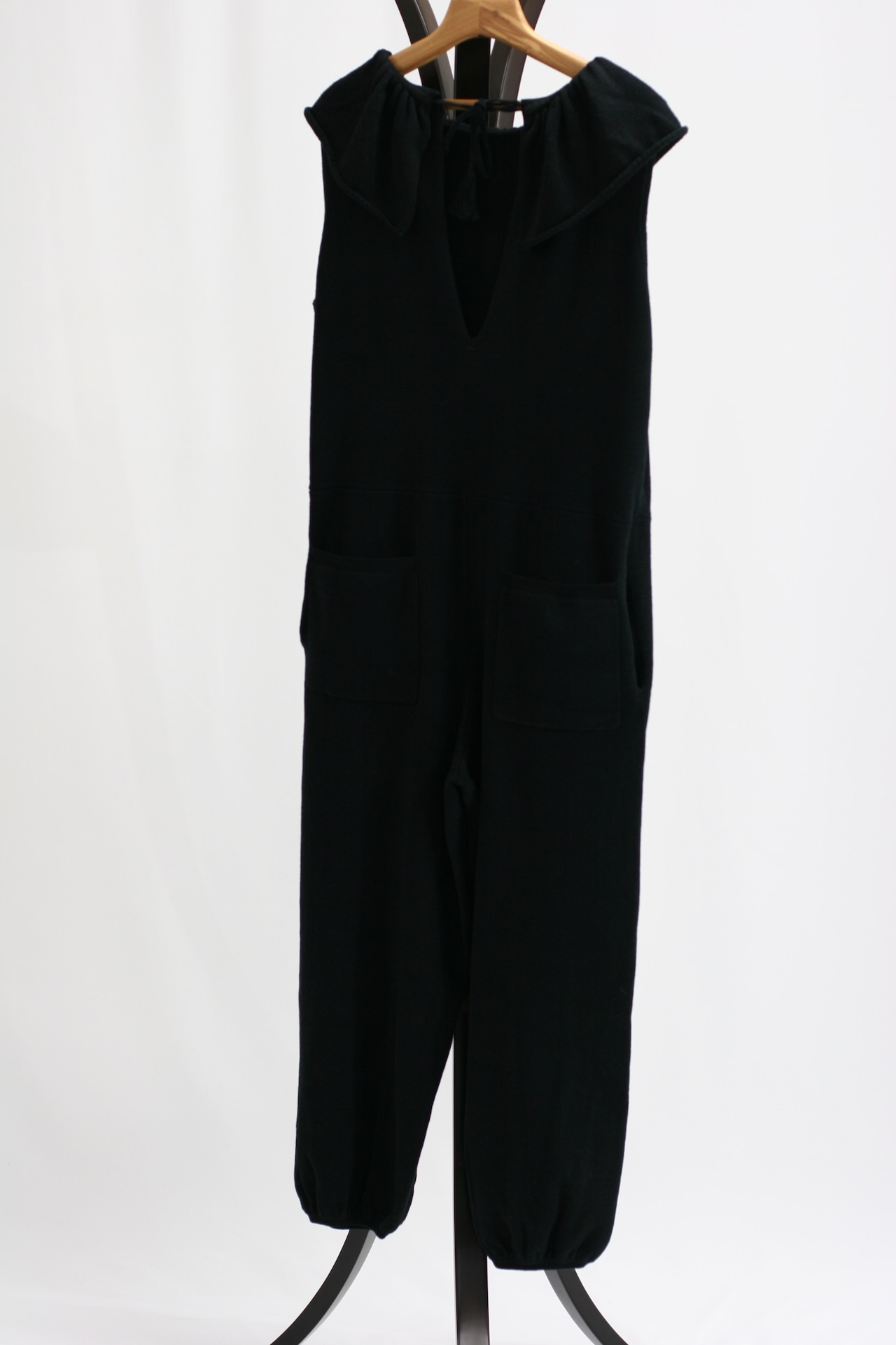 【Gauze#】Pierrot collar knit salopette(G1245)