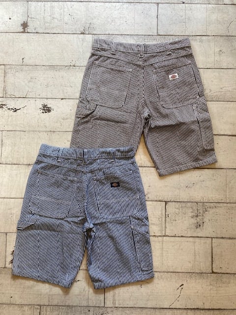 デッドストック US企画 デッキーズ ペインター ショーツ SALE ! DICKIES USA HICKORY STRIPE PAINTER SHORTS / セール