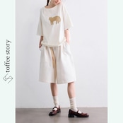【2color】おしゃれドローストリングの♡ナチュラルワイドハーフパンツ 《P0202》