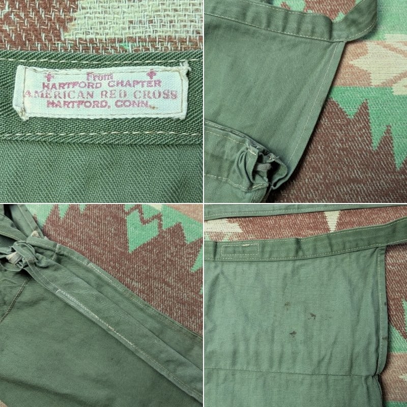 WW2 40s AMERICAN RED CROSS HBT Apron Ditty Bag | Wonder Wear