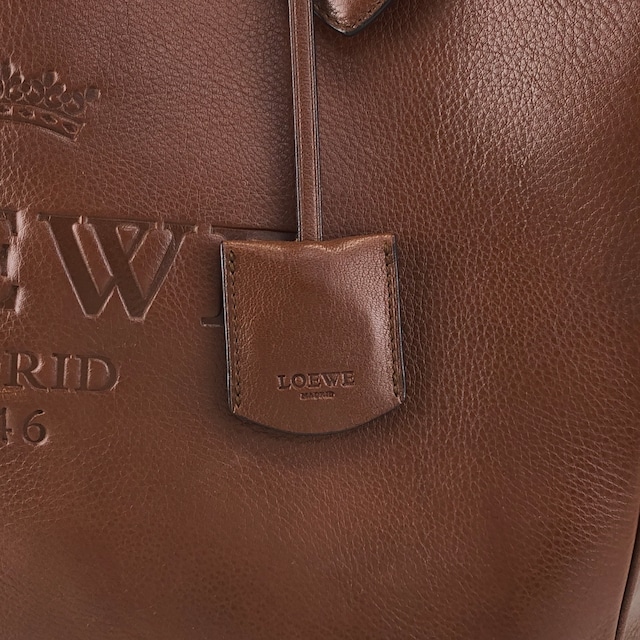 LOEWE ロエベ ヘリテージ トートバッグ ブラウン レザー vintage ヴィンテージ オールド 6rmryp