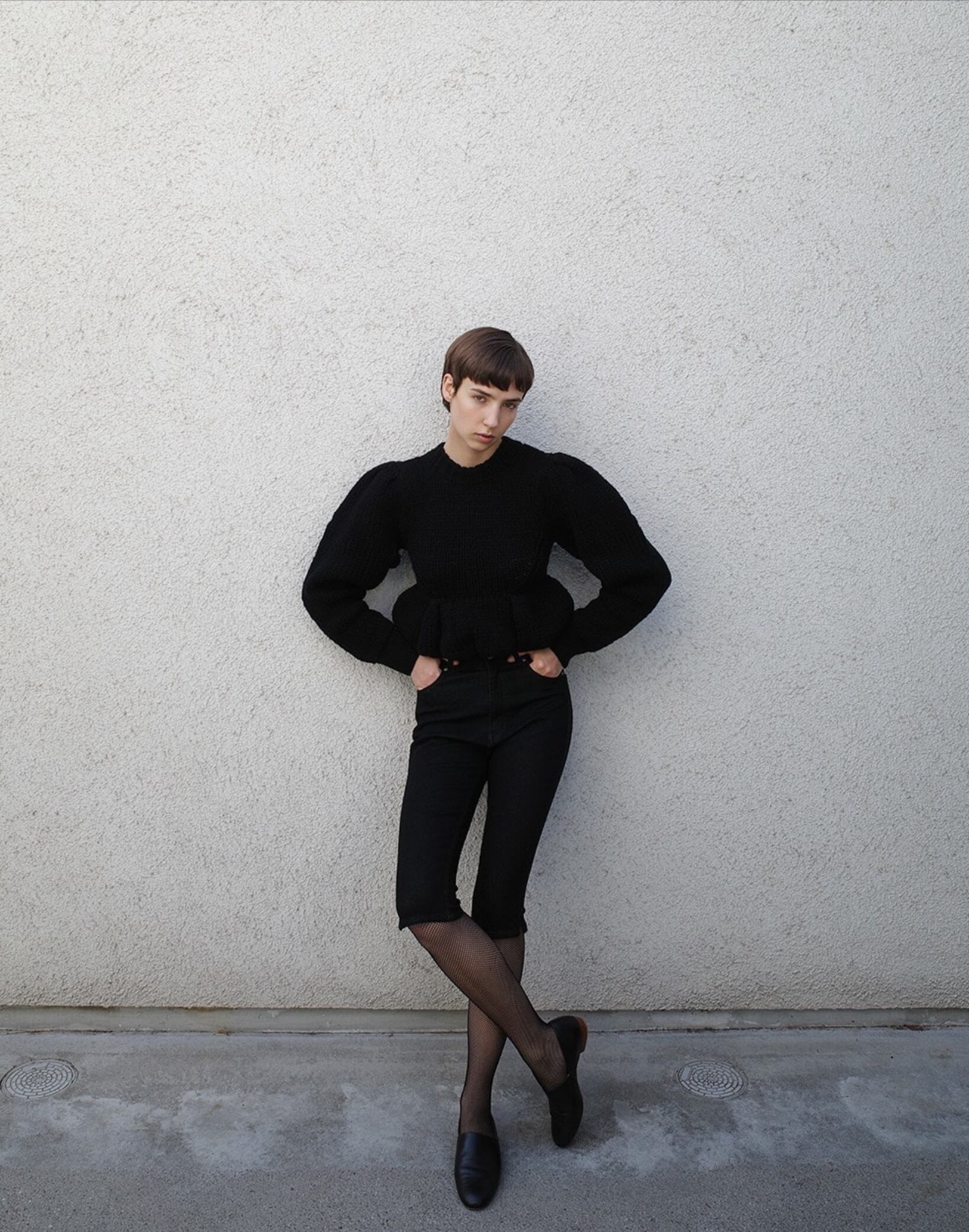 CLANE PEPLUM HAND KNIT TOPS | FLICKA ASHIYA