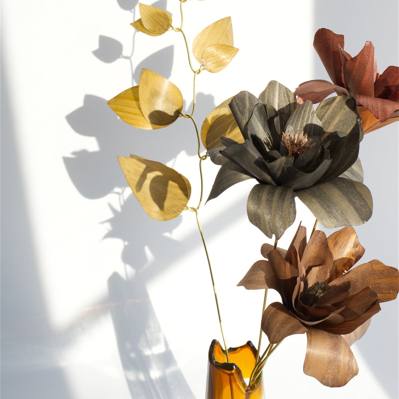 Wood Aroma Flower (Bark Brown+Sumi Black) / 木の花のアロマ