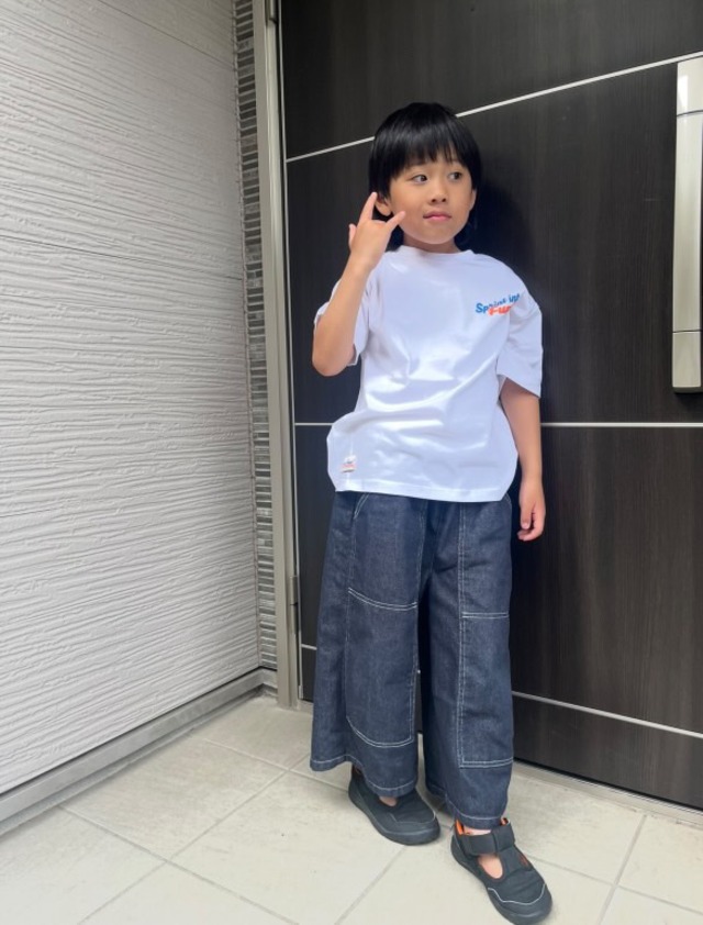 残り1点◆125-135 デニムバミューダパンツ-ELLY MOLLY am