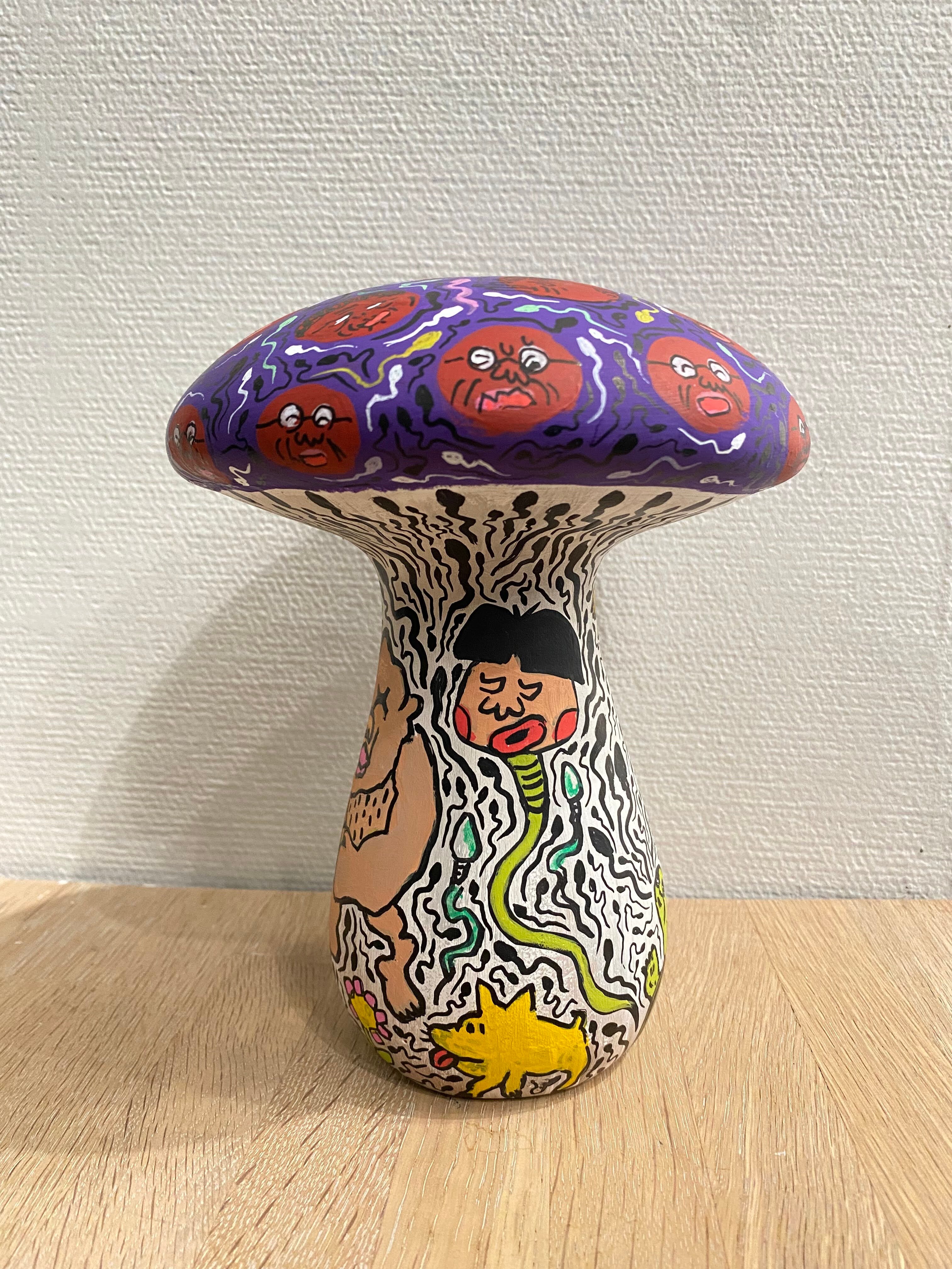 特大サイズ！村田家族精子毒キノコのオブジェ(手描き)血まみれパンダ