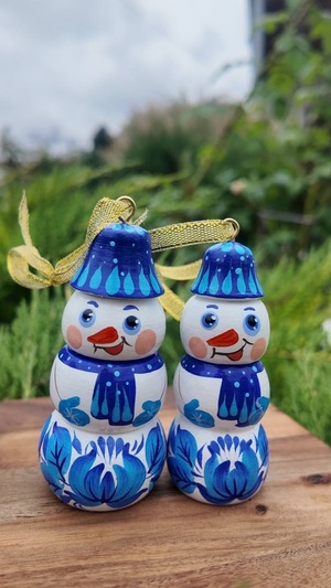 クリスマスデコレーション　スノーマン3点セット（ティモシェンコ作）