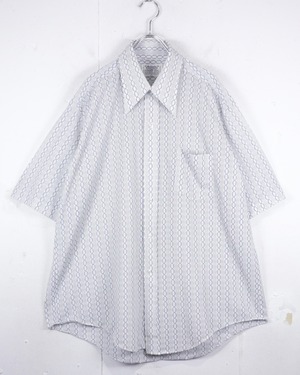 【Caka act2】70's Geometric Line Vintage S/S Shirt