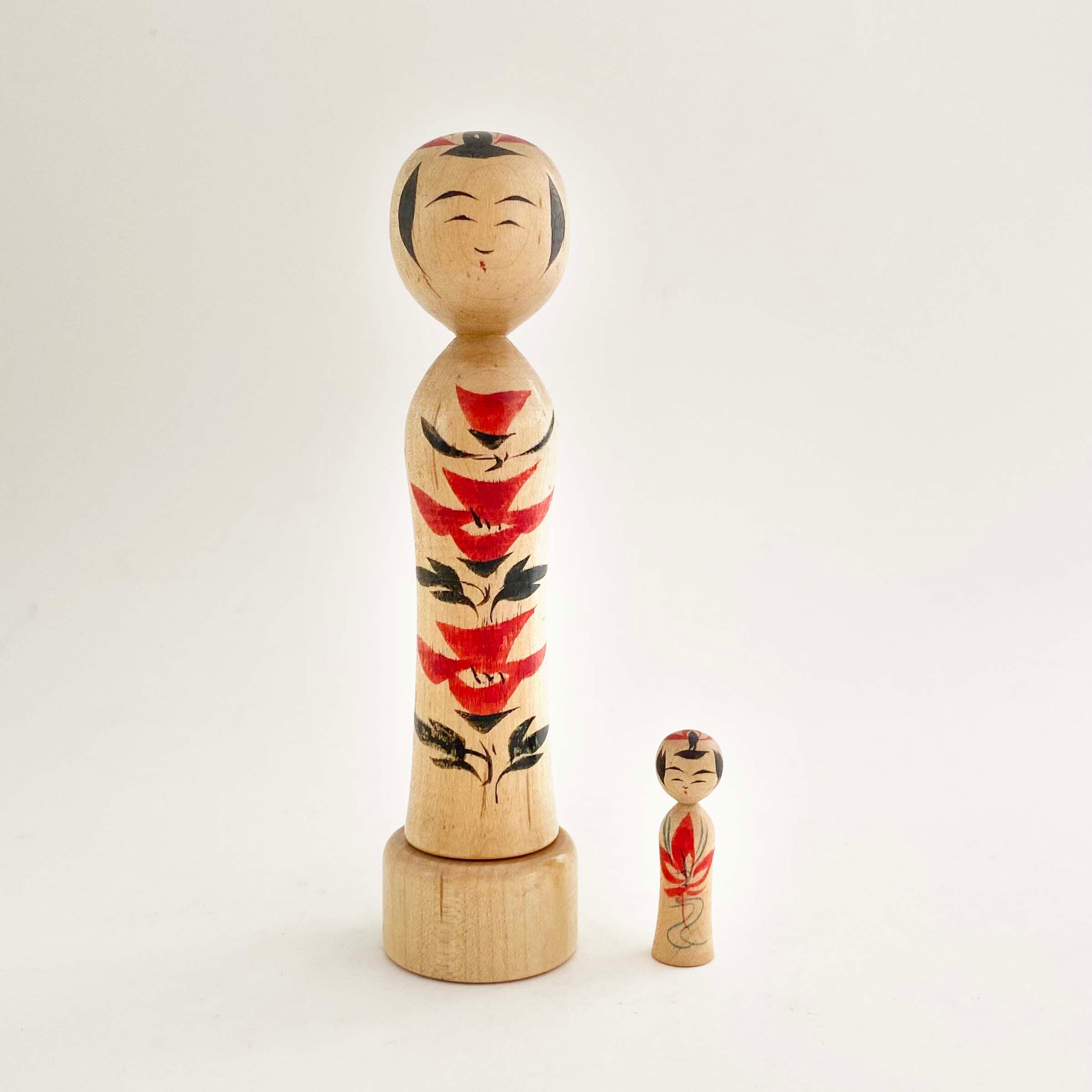 入れ子式・子持ちこけし（鳴子系 / 高橋武男工人）