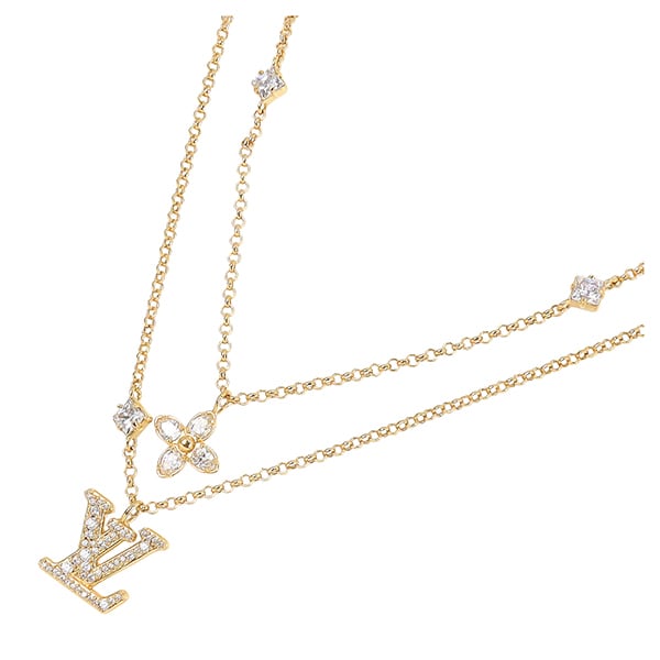 New LOUIS VUITTON ルイヴィトン ネックレス レディ LV M01845 メタル シトラス ゴールド ペンダント アクセサリー 小物 新品