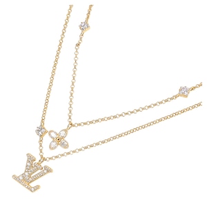 New LOUIS VUITTON ルイヴィトン ネックレス レディ LV M01845 メタル シトラス ゴールド ペンダント アクセサリー 小物 新品