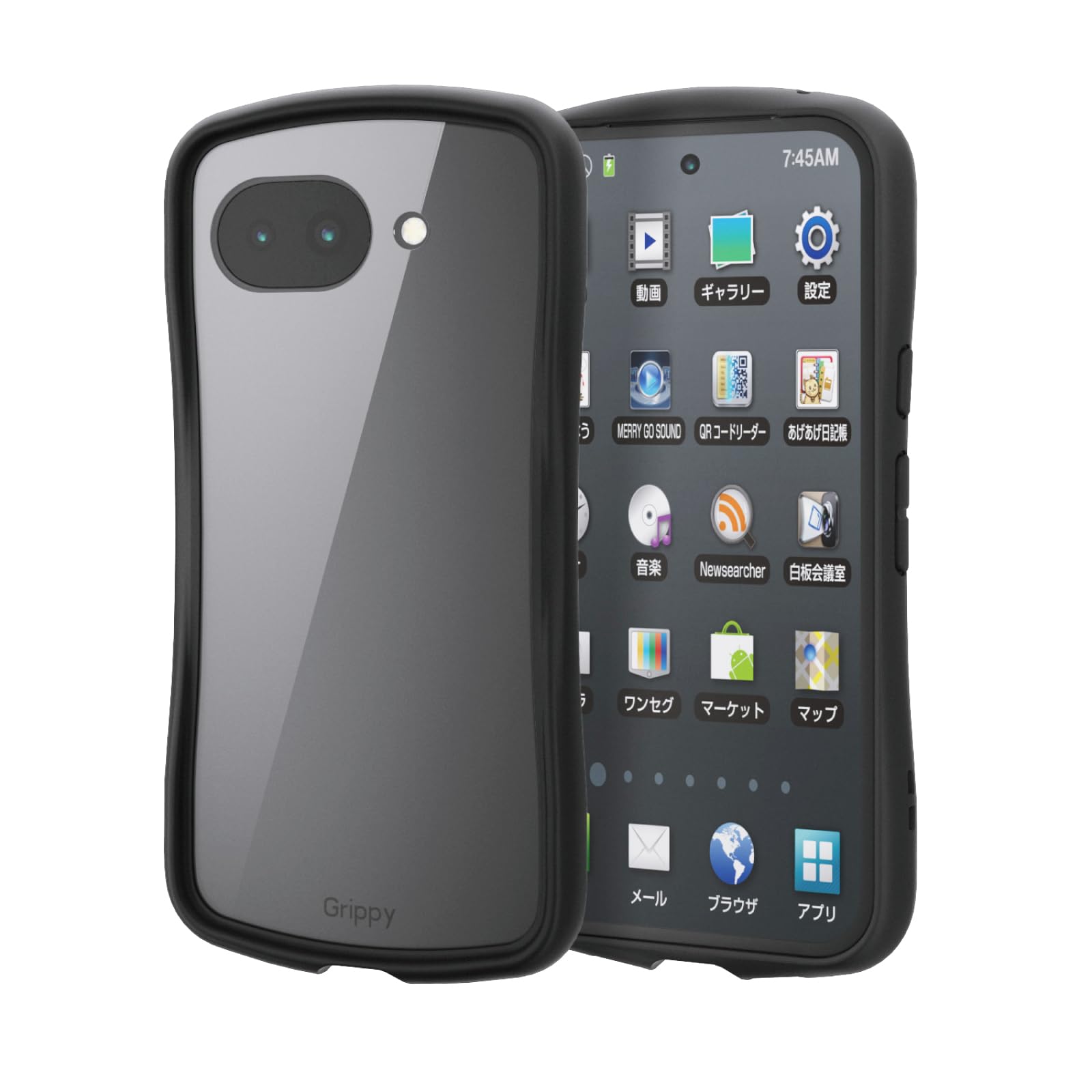 エレコム Google Pixel 10a ケース カバー 極限設計 クリア 耐衝撃 衝撃吸収 ハイブリッド TPU MAGKEEP 背面ガラス スタンド機能 Grippy 手に馴染む グリップ感 カメラ保護 ストラップホールシート付き ブラック PM-P261GRPFGKBK