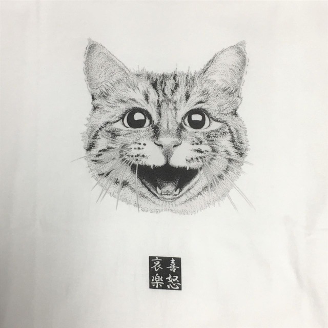 Tシャツ〝CATFACEジョイ喜怒哀楽〟猫/メンズ・レディース   FK-1007