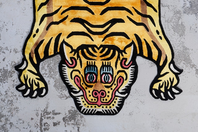 Tibetan Tiger Rug 《Lサイズ•シルク・オリジナル3・シグネチャーイエロー198》チベタンタイガーラグ