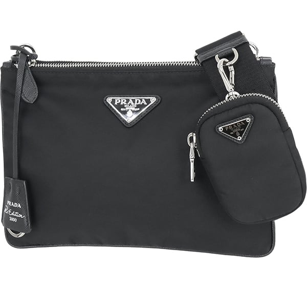 ヴィンテージ☆PRADA☆プラダ☆モノクロサフィアーノバッグ PRADA | VINTAGESHOP ACROSS