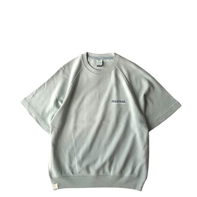 Mountains Raglan short sleeve sweatshirt  /  light green