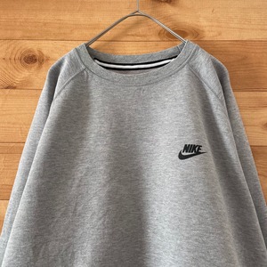 【NIKE】ナイキ テックフリースクルー スウェット トレーナー M グレー us古着