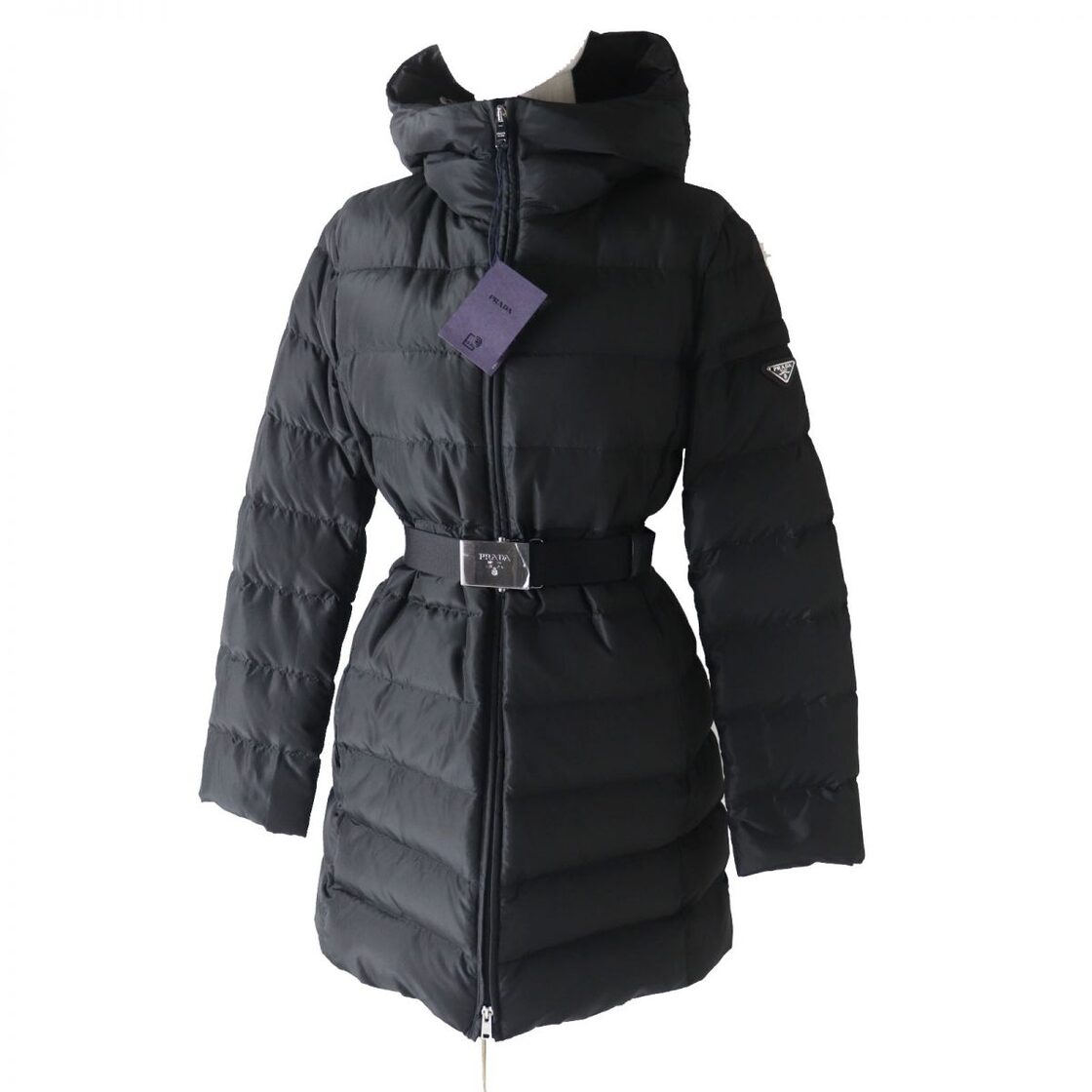 未使用品◎正規品 22年 PRADA プラダ レディース ロゴベルト フード 