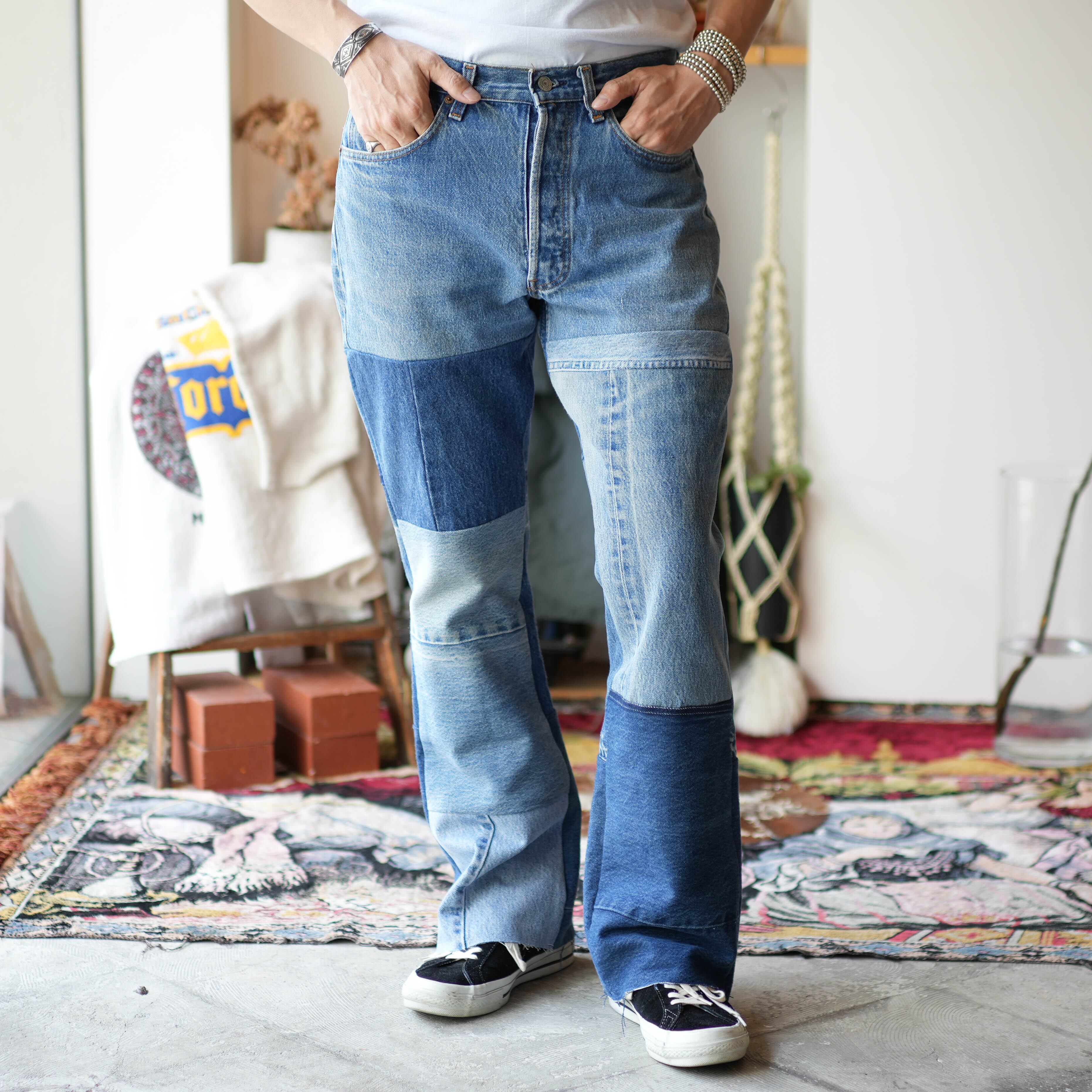 LEVI'S リーバイス　パッチワークパンツリーバイスのパッチワークパンツ