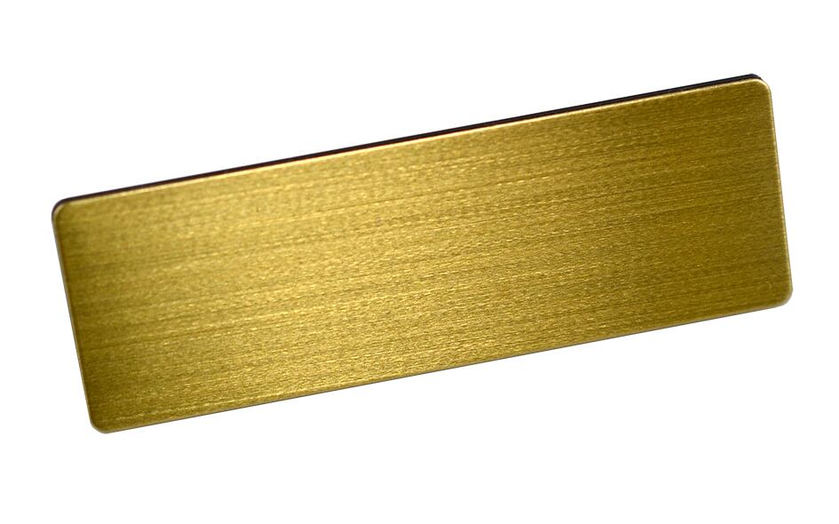 金属無地名札（真鍮-金タイプ）60×20ミリ マグネット留め具 | TOWAMARK