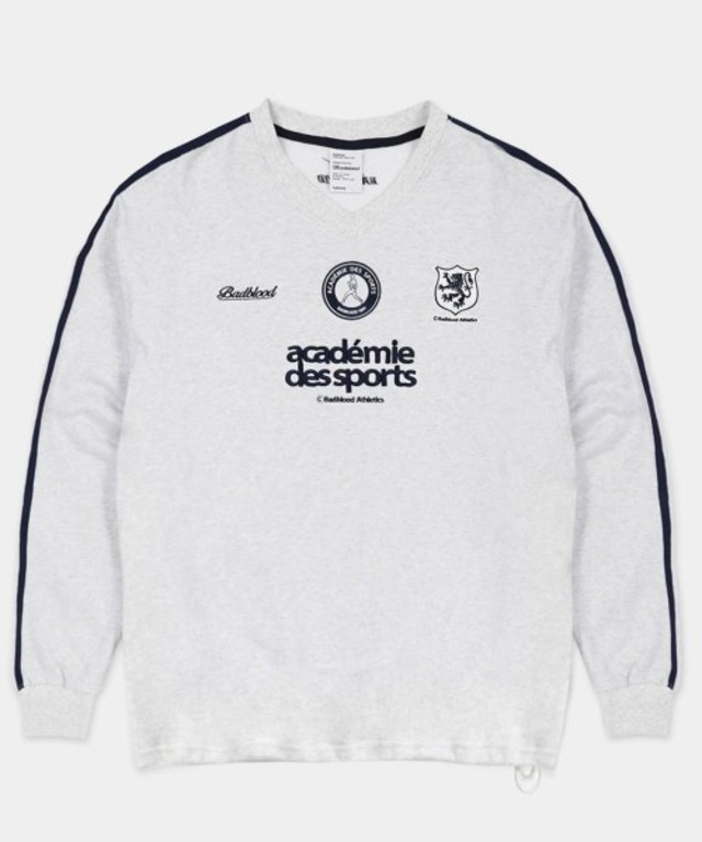 [BADBLOOD] ADS Vintage V-neck Sweatshirt - Ash Gray