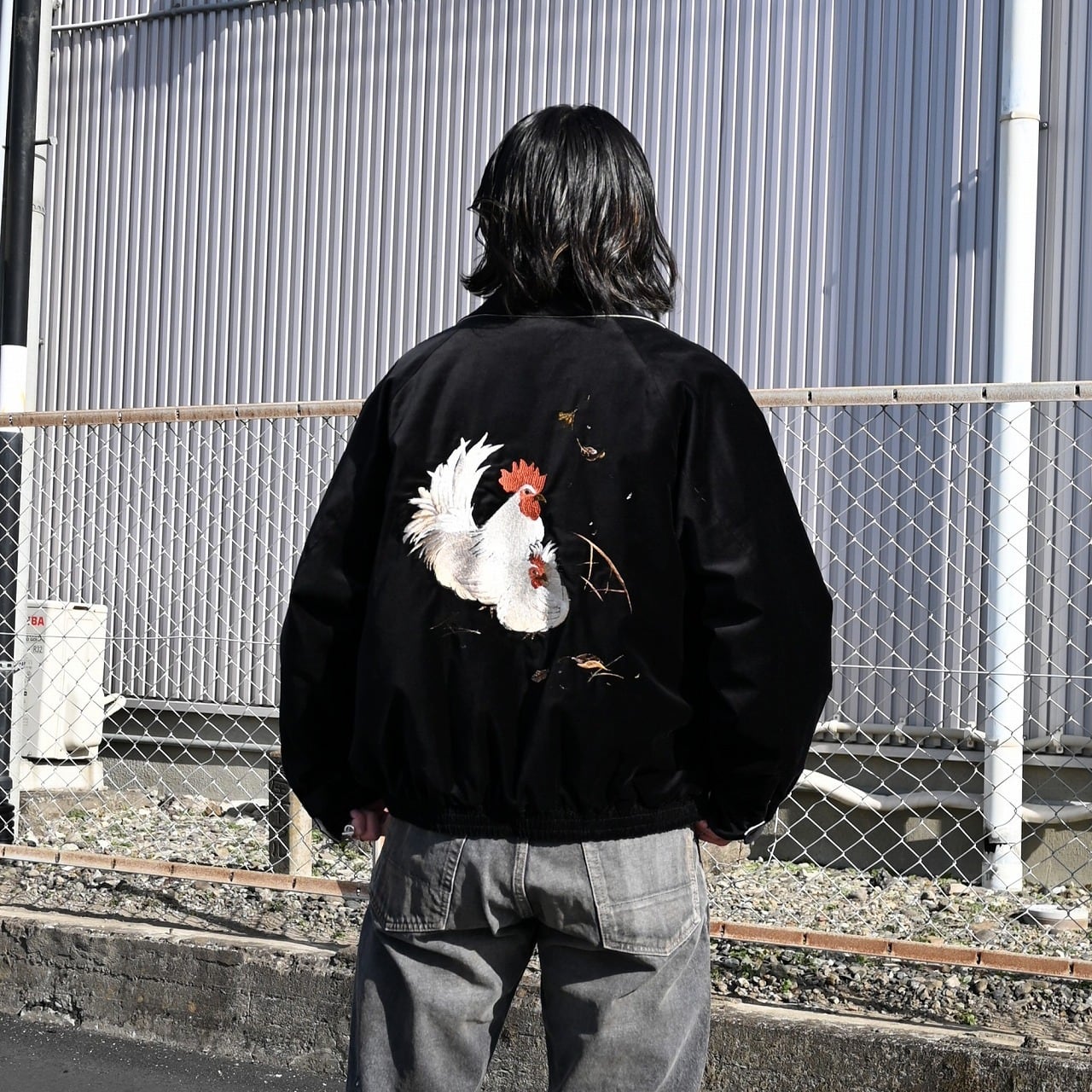 OLD JOE / STUNNING VELVET SOUVENIR JACKET(Niwatori to Hiyoko) | GANKO