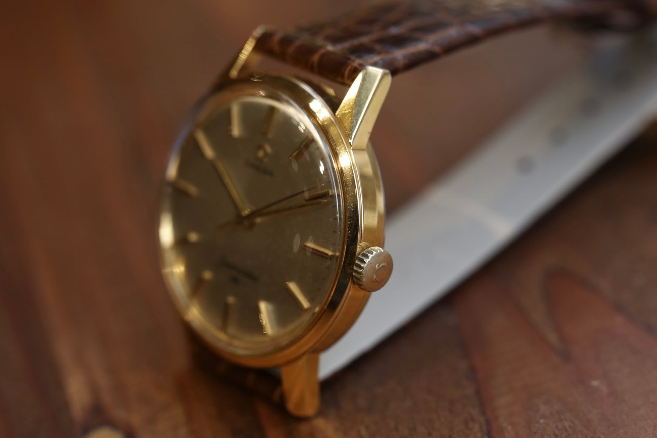 OMEGA】 1962年製 シーマスター30 ゴールド ヘアライン文字盤 手巻き