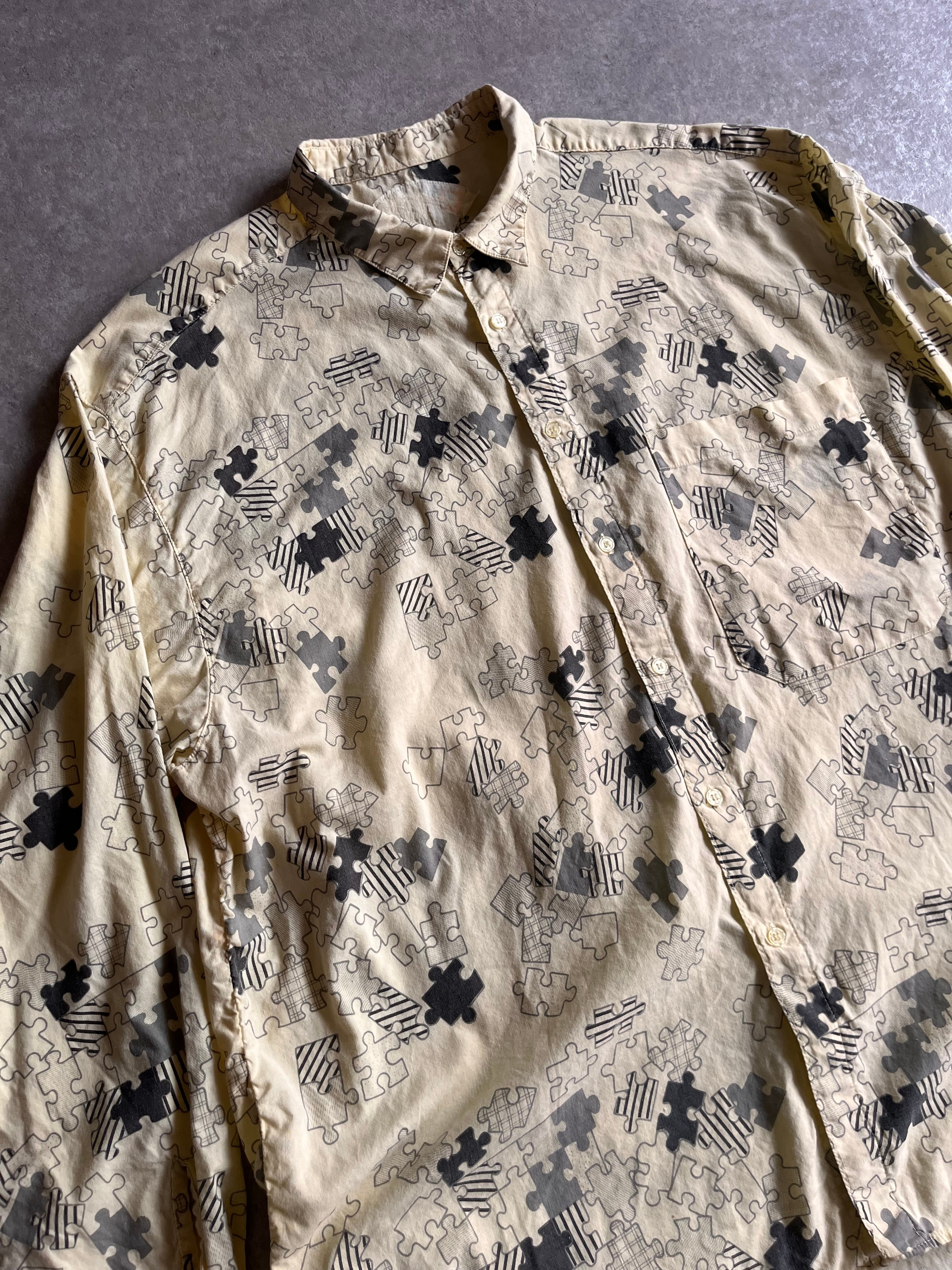 1980s Puzzle L/S Shirts G879 | ROGER'S used clothing - ロジャース -