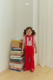 韓国子供服 / ÜEO / ベアフリルTシャツ / 秋服 *S~JS*