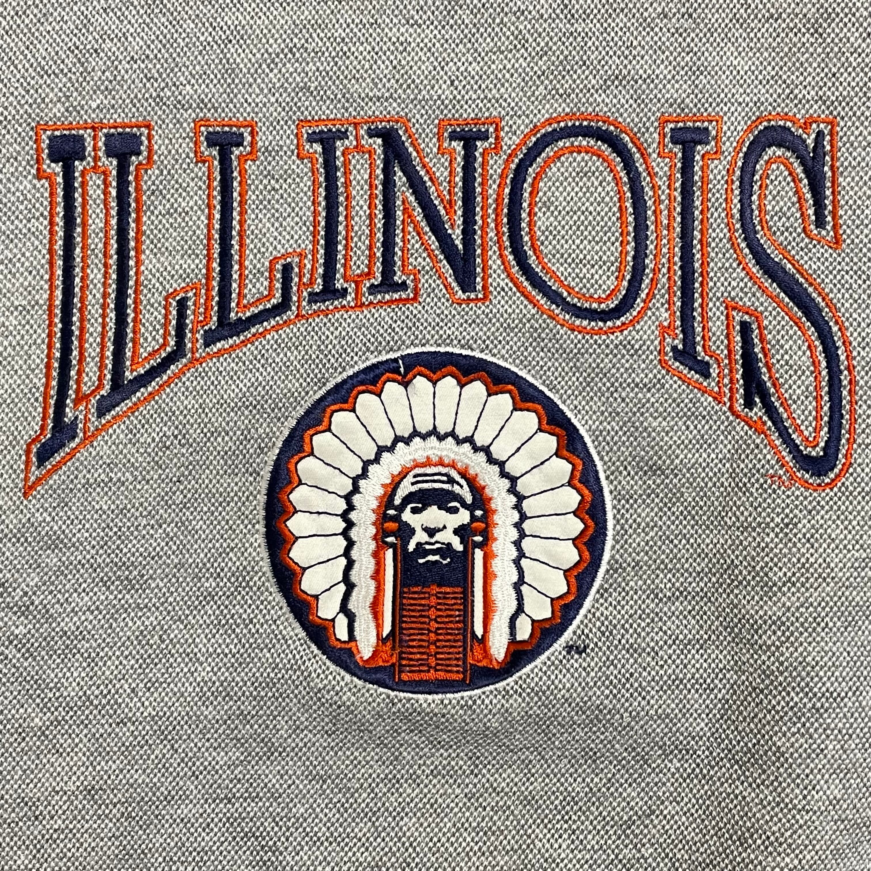 Midwest Embroidery】カレッジ イリノイ大学 ILLINOIS 刺繍ロゴ