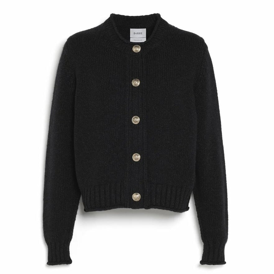 BARRIE 5NEEDLS CARDIGAN BLACK