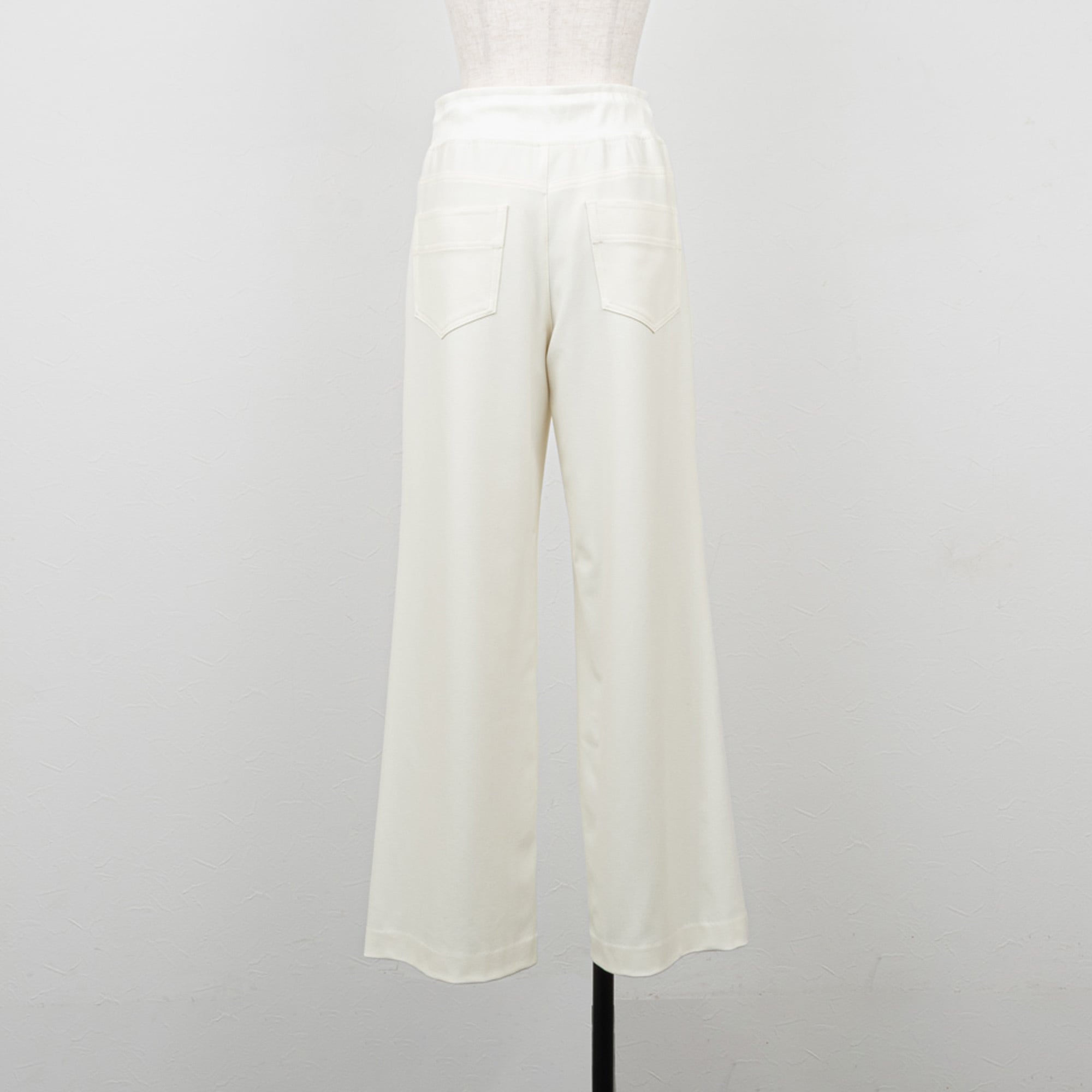 Mさま専用☆新品 PASSIONE ホワイトパンツ 裏起毛　36 PASSIONE／パシオーネ】裏起毛ウェストリブセミワイドパンツ（ホワイト