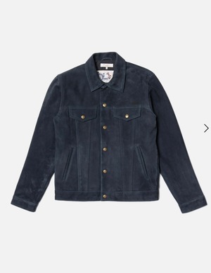 Nudie jeans ヌーディージーンズ  Robby Nubuck Jacket Navy Gジャン　スウェード　レザージャケット　ネイビー