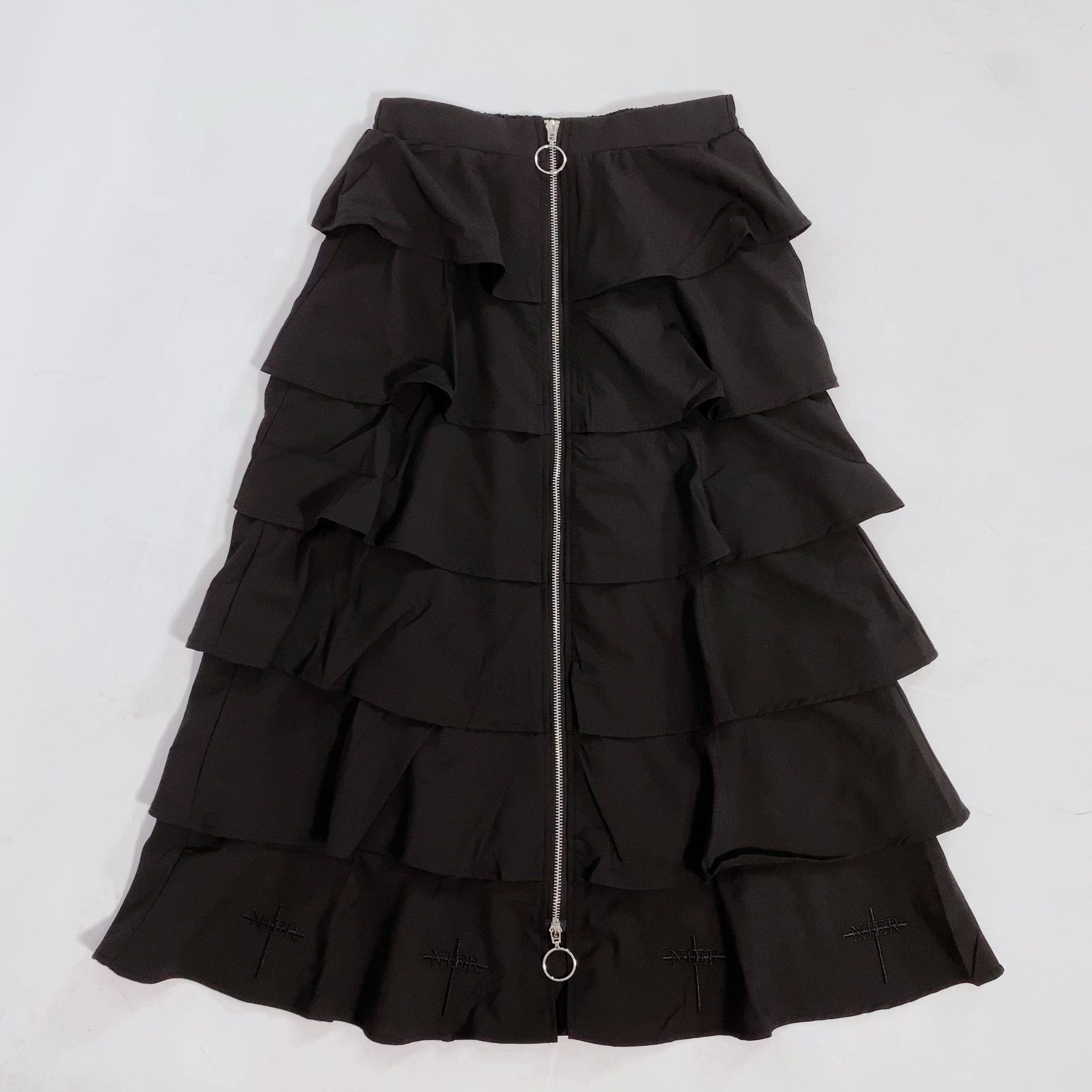 double zip maxi skirt