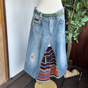 モン族ゆったりリメイクスカート