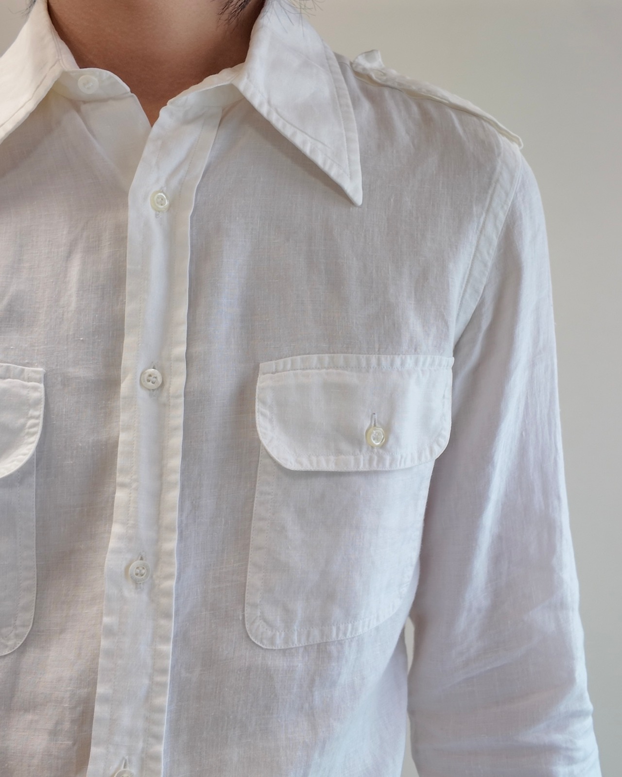 【GUCCI】military white shirt