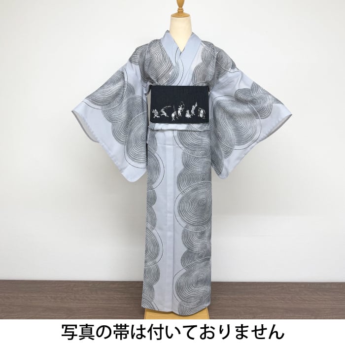 撫松庵 レディース 浴衣 枯山水 グレー プレタ ゆかた ユカタ 単品