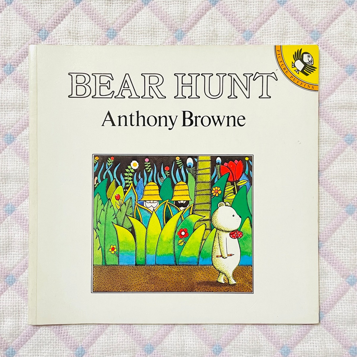 "BEAR HUNT" ベア･ハント クマ狩り アンソニー･ブラウン 中古洋書絵本 1990年代 熊 ヴィンテージ ライナス・ブランケット